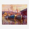 Robert Charles Gruppe, Italian Docks, Evening Light, Gloucester