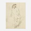 Jules Pascin, Female Figure Study Seen from Behind