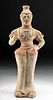 Chinese Tang  Dynasty Pottery Guardian Figure w/ TL