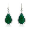 Colombian Emerald and Diamond Earrings, 17.04 CTW