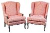 Damask Wing Chairs