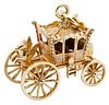 14k Gold Carriage Charm