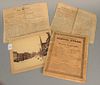 Four piece lot to include large Hartford Connecticut photo of blizzard of 1888, Main Street; 1805 Connecticut Sentinel Newspaper printed by Henry Trum