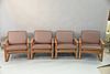 Four Cameron Van Dyke Mid-Century modern arm chairs.  
