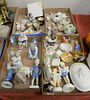 Four tray lots to include Royal Worcester, Doulton, Bing & Grondahl, Royal Copenhagen along with German porcelain figures, etc.