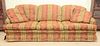 Large upholstered sofa and ottoman, ht. 36", lg. 108".