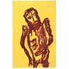 CHUCHO REYES, Cristo, Signed on front with monogram on back, Aniline on manila paper, 34.2 x 22.8" (87 x 58 cm), Certificate