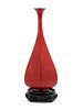 A Red Cloisonné Vase