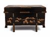 A Small Gilt Decorated Black Lacquer Trunk