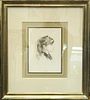 After Jules Lefebvre Portrait of a Girl Lithograph