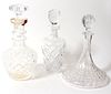Waterford & Other Cut Crystal & Glass Decanters, 3