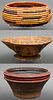 Assorted Ethnographic Woven Bowls, Group of 3