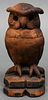 German Black Forest Carved Owl Inkwell