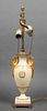 Lenox Empire Vase Table Lamp W Swan Handles