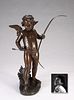 Cupid with Bow and Arrow, Bronze, ex. Michael Jackson