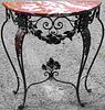 EARLY 20TH CENTURY PAINTED WROUGHT IRON PINK