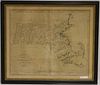 1796 FRAMED MAP OF "THE STATE OF MASSACHUSETTS",