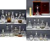 Baccarat, Waterford Crystal and Glass Decanter Assortment