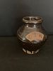 Black Raku Tea Storage Jar, Edo period