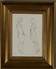 Graphite Study, Two Nudes, attributed to Henri Matisse