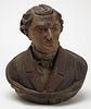 Folk Art Bust of William Seward by Joseph Bowers