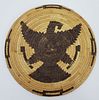 Papago woven Miniature Eagle Basketry Tray