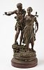 Ernest Rancoulet - Bronze Sculpture Two Figures