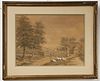 Two Watercolors dated 1855