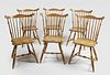 Set - Painted Reproduction Fan Back Windsor Chairs