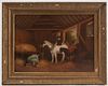 W. Dobson 1870's Horses in Stable English