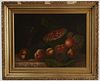Still Life with Peaches & Watermelon Oil on Canvas