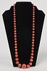 Fine Strand of Antique Graduated Coral Beads