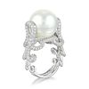 South Sea Cultured Pearl and Diamond Ring