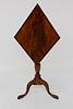 18th c. American Chippendale Mahogany Diamond Shaped Tilt Top Stand