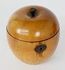 18th Century English Cherry Wood Apple Form Tea Caddy