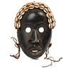 Dan Mask with Cowry Shell Headress, Early 20th Century, Ex Hallet