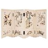 Folding Screen, Japan, 19th century, Shibayama Style from the Meiji period, In polychrome ivory with mother-of-pearl and bone inlays.
