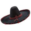 Charro Hat, Mexico, 20th century, Made in black felt, Decorated with red cord.
