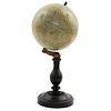 Globe, Early 20th century, Made of cardboard with a carved wooden base.