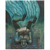 ARTURO ZAPATA, Hombre de agua, ca. 1990, Unsigned, Oil and sand on canvas, 57 x 45.2" (145 x 115 cm), Certificate