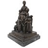 FRANCISCO ARTURO MARÍN, Familia, Signed, Bronze sculpture on marble base, 20.6 x 14.1 x 12.5" (52.5 x 36 x 32 cm)