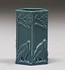Rookwood #1795 Matte Blue Six-Sided Rook Vase 1925
