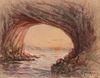 Charles Albert Rogers Watercolor Arched Rock, San