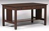 Gustav Stickley Spindled Three-Drawer Library Table