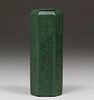 Weller Pottery Matte Green Six-Sided Vase c1910
