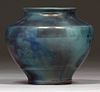 Pewabic Pottery Blue Iridescent Glazed Vase