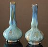 Pair W.H. Gleaves Colonial Pottery Lansdale, PA Vases