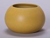 Marblehead Pottery Matte Yellow Closed Bowl c1910