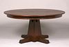 Limbert 60"d Dining Table with 3 Leaves
