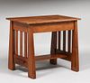 Arts & Crafts Slatted Library Table c1915